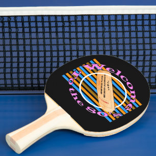 Ticket in die 80er Jahre einräumen Tischtennis Schläger