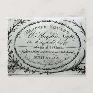 Ticket zu 'Mr. Haydns Nacht' in Hannover Postkarte