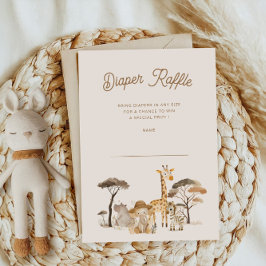 Ticketkarte "Wilde Safari-Tiere" Einladung