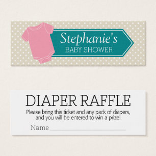 Tickets de caleçon - Baby shower Jeu Rose fille