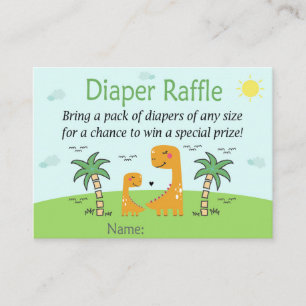 Tickets De Raffle Cute Dinosaur