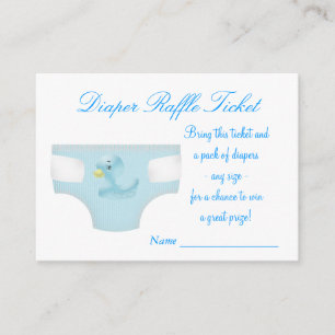 Tickets für das Blue Diaper Begleitkarte