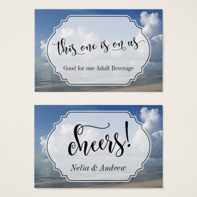 Tickets für Hochzeiten am Strand (Vorne & Hinten)