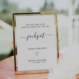 Ticketsignatur für Hochzeitssendungen, Minimalisti Einladung