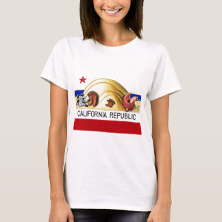 Ticklish Kalifornien-Bärn-Flagge T-Shirt