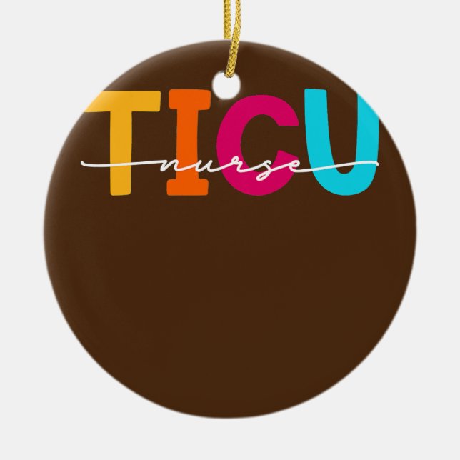 TICU Nurse Trauma ICU Krankenpflege Frauen Notfall Keramik Ornament (Vorne)