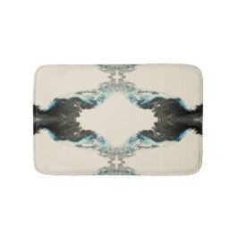 Tidal Echoes — Abstract Fluid Ink Pattern Badematte