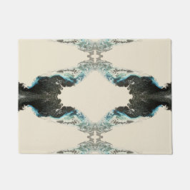 Tidal Echoes — Abstract Fluid Ink Pattern Fußmatte