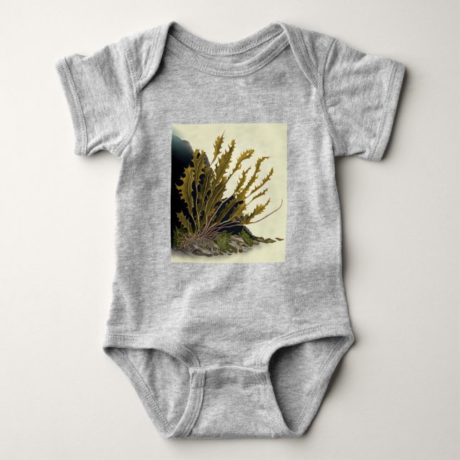 Tidal Fronds Baby Strampler (Vorderseite)