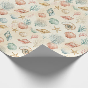 Tidepool-Schätze Muschelstrand-Verpackungspapier Geschenkpapier