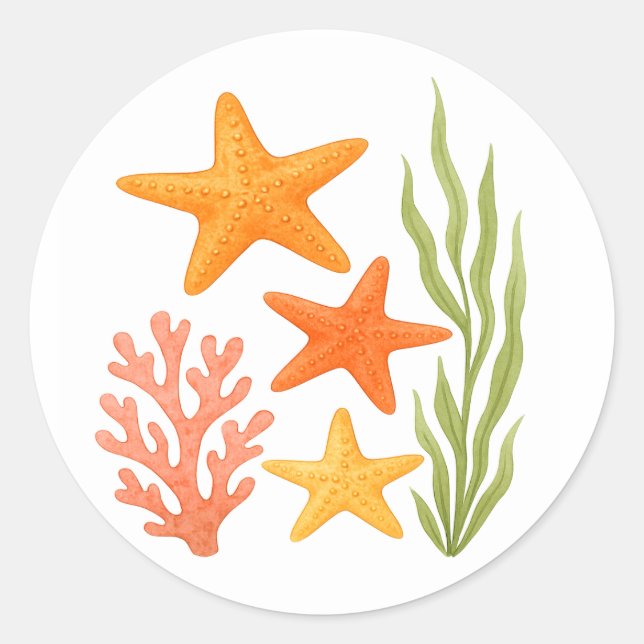 Tidepool Treasures Runder Aufkleber (Vorderseite)