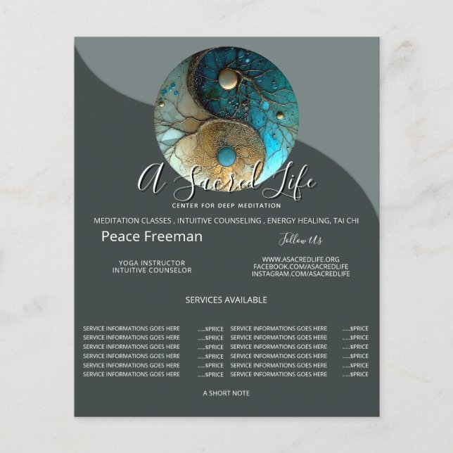 Tides of Balance | Yin Yang Design Flyer (Vorne)