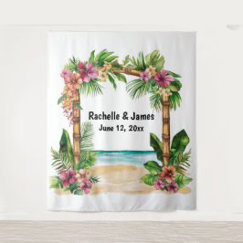 Tides of Love Arch Wedding Backdrop Wandteppich