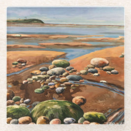 Tides Out Meeresstrand Glasuntersetzer