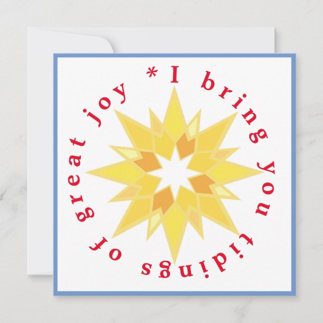 Tidings de grande joie Carte (Devant)