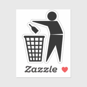 Tidy Man und Trash Symbol Aufkleber