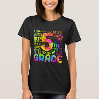 Tie Dye 5th Grade Typography Team Fifth Grade T-Shirt