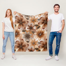 Tie Dye Autumn Floral Fleecedecke