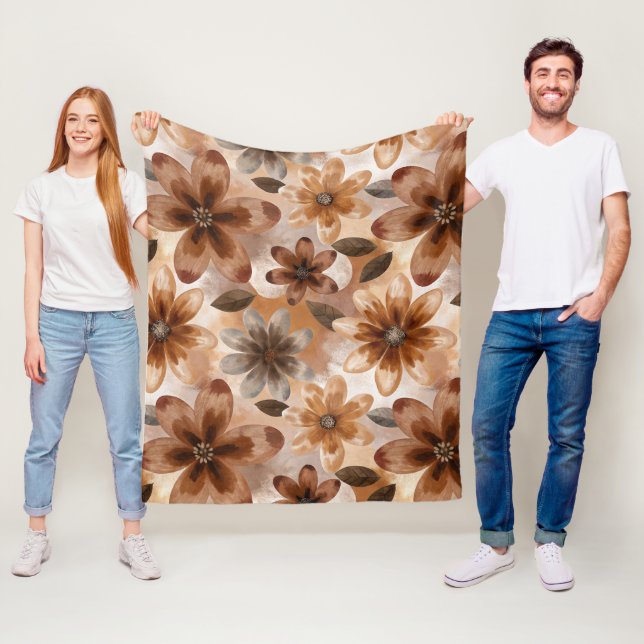 Tie Dye Autumn Floral Fleecedecke (Beispiel)