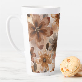 Tie Dye Autumn Floral Milchtasse