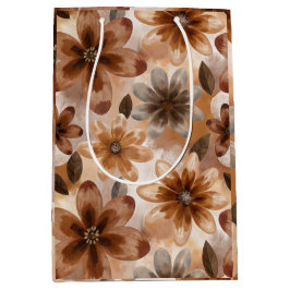 Tie Dye Autumn Floral Mittlere Geschenktüte