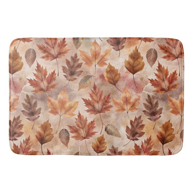 Tie Dye Autumn Leaves Badematte (Vorderseite)