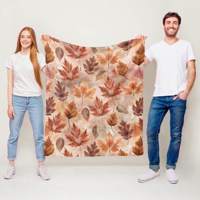 Tie Dye Autumn Leaves Fleecedecke (Beispiel)