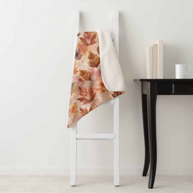 Tie Dye Autumn Leaves Sherpadecke (Beispiel)