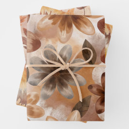 Tie Dye Autumn Nature Geschenkpapier Set