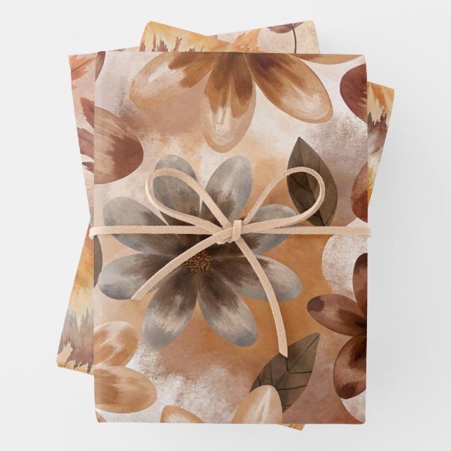 Tie Dye Autumn Nature Geschenkpapier Set (Beispiel)
