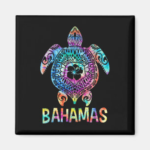 Tie Dye Bahamas-Karibik Meeresschildkröte passende Magnet