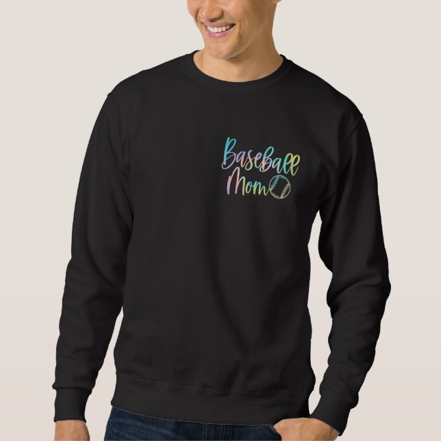 Tie Dye Baseball Mom Pocket Baseball Mom Game Day  Sweatshirt (Vorderseite)
