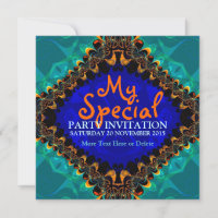 Tie Dye Batik Invitation art fractal