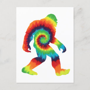 Tie Dye Bigfoot Postkarte
