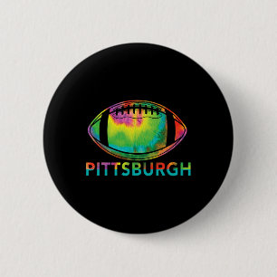 Tie Dye Cool Fußball Design Bekleidung Pittsburgh Button