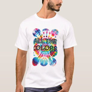 Tie-Dye-Farbexplosion im Retro-Stil T-Shirt