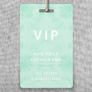 Tie Dye   Festival Konzert Mintgrün VIP Event Ausweis