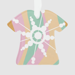 Tie Dye Flüssigkeit Retro Groovy Weihnachten Beige Ornament