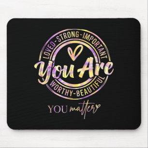 Tie Dye Freundlichkeit Mental Health Awareness Kri Mousepad
