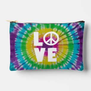Tie-Dye-Friedenszeichen LOVE-Kulturtasche Geschenk Zubehörtasche