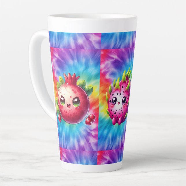 Tie-Dye glückliche Drachenfrucht Milchtasse (Linke Ecke)