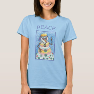 TIE DYE GROOVY SCHNEEMANN, FRIEDEN AUF ERDEN WEIHN T-Shirt