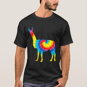 Tie Dye Guanaco Regenbogen-Druck Alpaka Kamel Hipp T-Shirt
