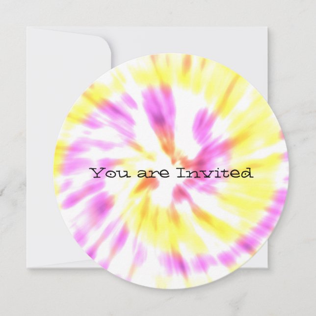 Tie Dye Invitations Baby showers (Devant)