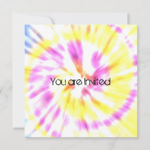 Tie Dye Invitations Baby showers