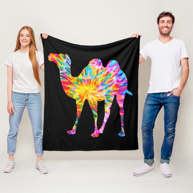 TIE DYE KAMEL FLEECEDECKE (Beispiel)