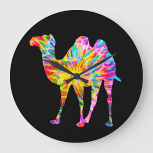 TIE DYE KAMEL GROßE WANDUHR
