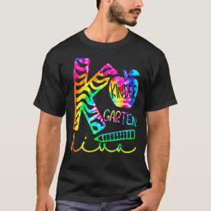 Tie Dye Kindergarten Diva Zurück zur Schule Team T T-Shirt