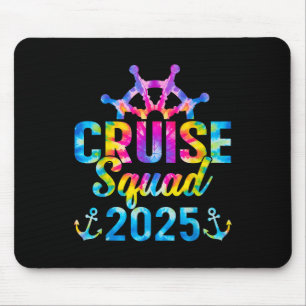 Tie Dye Kreuzfahrt-Truppe 2025 Familienurlaub pass Mousepad