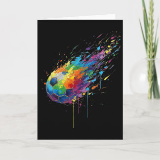 Tie-dye Paint Splats Soccer Footbyll Player Fans E Karte